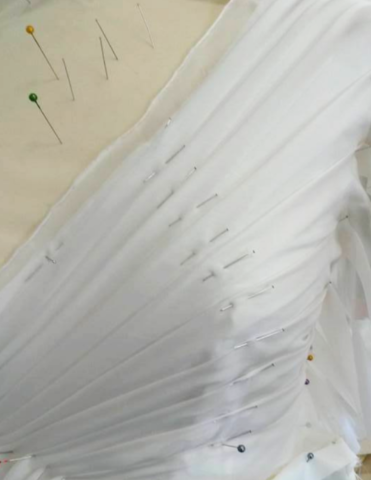 drapé organza